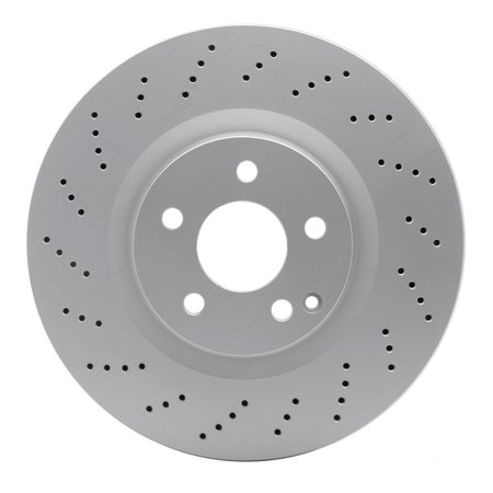 DYNAMIC FRICTION CO GEOSPEC Coated Rotor - Drilled, Silver, Front 624-63093